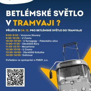 V Plzni letos poprvé vyjede Betlémská tramvaj