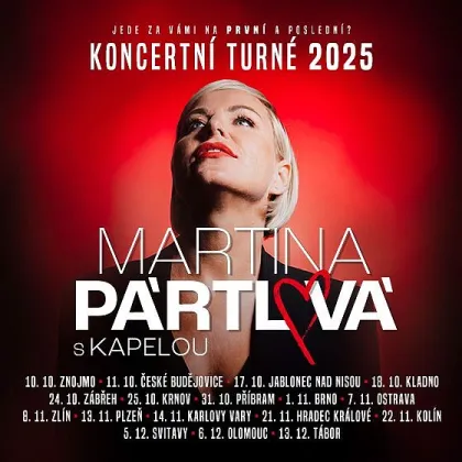 Chcete vyrazit na První a poslední? koncert Martiny Pártlové? Tak sledujte náš Instagram!