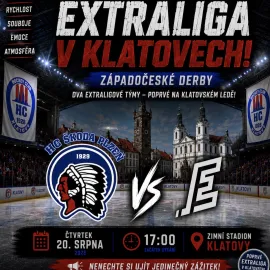 Extraligový hokej poprvé v Klatovech: Plzeň se utká s Karlovými Vary!