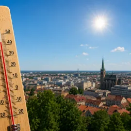 V Plzni padl teplotní rekord! V Bolevci naměřili 41,5 stupně