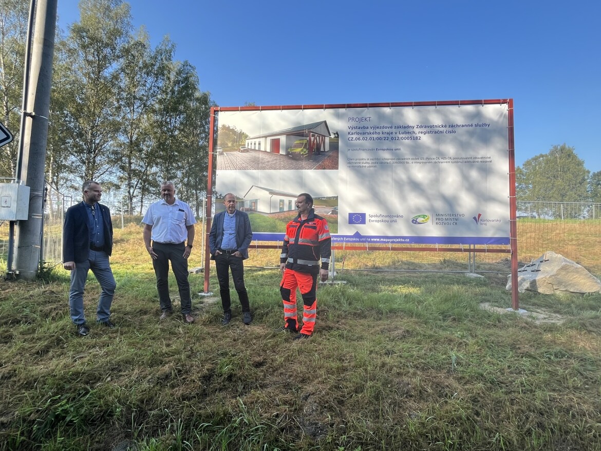 V Lubech začala výstavba nové základny zdravotnické záchranky