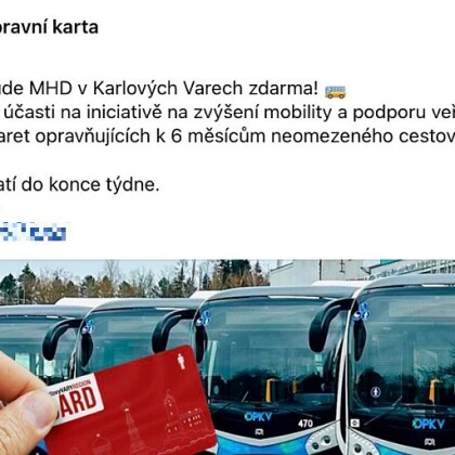 MHD v Karlových Varech není zdarma!