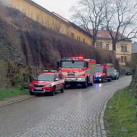 Ve Stříbře se sesunula část historické hradby