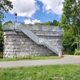 Opět je přístupná plzeňská vyhlídka Na pilíři u řeky Radbuzy